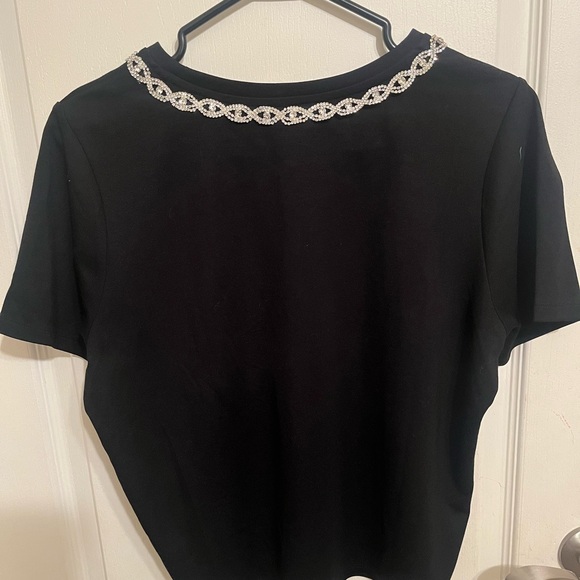 Black Short Sleeve Top - Picture 6 of 8
